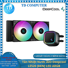 Mua Tản Nhiệt Nước AIO Deepcool LE520  ĐEN  2 FAN LED ARGB - Hàng chính hãng Viễn Sơn phân phối