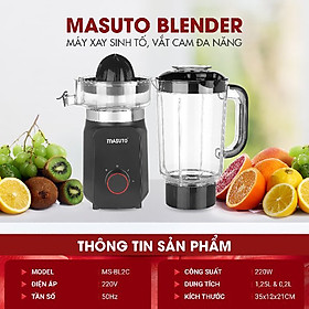 Mua Máy xay sinh tố Sothing Masuto Blender MS-BL2C kèm cối vắt cam tiện dụng công suất 240w- Hàng chính hãng