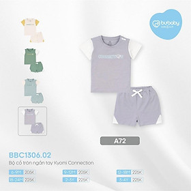 Bộ cộc tay cổ tròn bamboo cotton Bu, Bu baby Kyomi Connection cho bé 6m