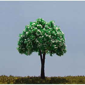 Mua Mô hình cây nhựa hoa trắng trang trí nhà búp bê  tiểu cảnh  bonsai(TREE-12)