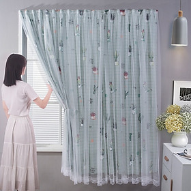 Mua Rèm cửa Hoa Xương Rồng Xanh dán tường chống nắng  rèm cửa dán trang trí cửa sổ - phòng khách dễ dàng lắp đặt không khoan đục DULCETT