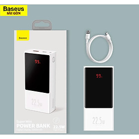 Pin dự phòng sạc nhanh 22.5W Baseus Super Mini Digital Display Power Bank ( 10000mAh / 20000mAh, màn hình LED)- Hàng chính hãng