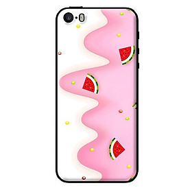 Ốp in cho iPhone 5 Họa Tiết Dưa Hấu Hồng - Hàng chính hãng