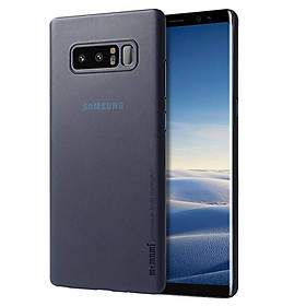 Ốp lưng nhám siêu mỏng 0.3mm cho Samsung Galaxy Note 8 có gờ bảo vệ camera - xanh đen