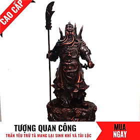 Tượng Quan Công Trang Trí Phong Thủy Cao 46cm