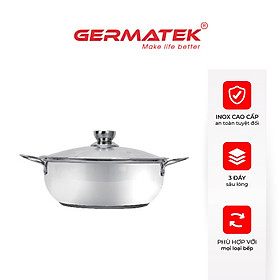 Mua Nồi lẩu Germatek inox 3 đáy cao cấp  sâu lòng Europa GE-0320 Size 28cm Hàng chính hãng