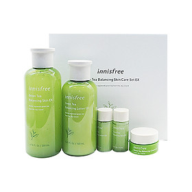 innisfree new green tea essence moisturizing balance water lotion set 2 piece set