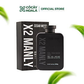 Gel Tắm Nam X2 Manly 3n1 Cocayhoala - Sữa tắm gội toàn thân hương nước hoa nam tính - 320g