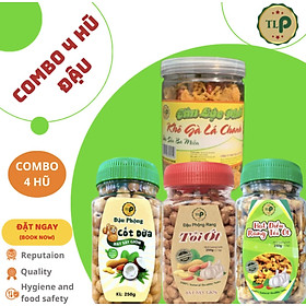 HẠT ĐIỀU TỎI 250G - ĐẬU PHỘNG TỎI ỚT 250G - ĐẬU DA CÁ 250G