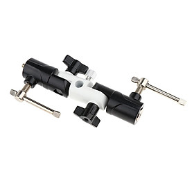 Sunnimix Chữ U Xoay Đèn Flash Chụp Studio Giá Đỡ 1/4 -3/8 Bộ Điều Hợp Chân Đế