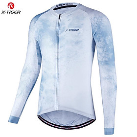 Áo xe đạp X-Tiger nâng cấp phù hợp với quần áo xe đạp áo dài tay dài Color: Blue Size: XL