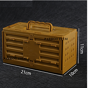 1 lồng vận chuyển dạng hộp 22*11*10 dùng cho finch, yến hót, manh manh, bảy màu, yến phụng, lovebird...