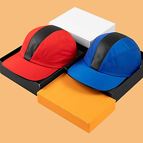 Combo 2 nón kết sơn, mũ cặp, nón cặp da giữa lớn màu xanh dương và đỏ hàng mới nhập - NC513