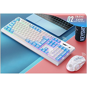 COMBO BÀN PHÍM CHUỘT YD KM-01 KHÔNG DÂY CÓ ĐÈN LED KẾT NỐI BẰNG CHIP USB 2.4G GAMING-HT