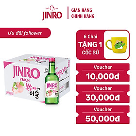 Soju Hàn Quốc JINRO VỊ ĐÀO 360ml - Thùng 20 chai