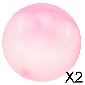 2xInflatable Bubble Ball Super Stretch Bubbles Balloon Outdoor Party Pink L