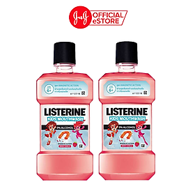 Bộ 2 chai Nước Súc Miệng Listerine Kids Mouthwash Dành Riêng Cho Trẻ Trên