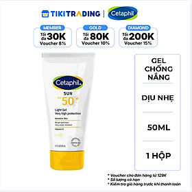 Gel Chống Nắng Cetaphil SPF50+ Kết Cấu Nhẹ 50ML