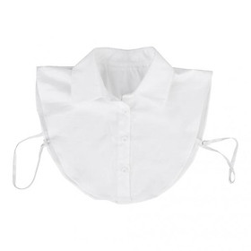 Unisex Women Detachable Dickey Blouse Shirt Fake False Choker Collar White