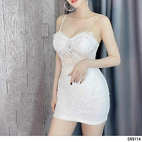 Sét áo ren 2 dây cúp quả ngực sexy