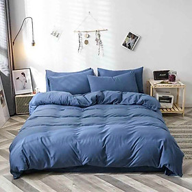 Bộ vỏ chăn ga gối cotton tici 1 màu Lidaco cotton đũi trơn dày decor phòng ngủ vintage đủ mọi cỡ nệm