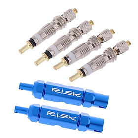 4pcs Bike Presta Valve Core Replacement Cycle Tubeless French Cores Remover