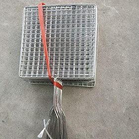 Mua Vỉ Nướng Bằng Inox Kẹp Nướng Chả Thịt Cá - size 20 - ảnh thật