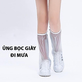 Mua Ủng bọc giày đi mưa cổ cao - Đế cao su - Chống nước - Chống trượt - Nhựa PVC cao cấp