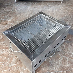 Bếp nướng than ngoài trời.Inox Tốt + Tặng kèm Có Vĩ Nướng + Vĩ dựng than