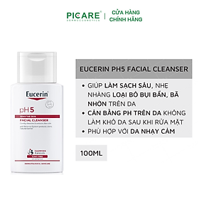 Sữa rửa mặt không gây kích ứng cho da nhạy cảm Eucerin pH5 Facial Cleanser 100ml