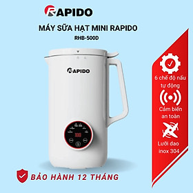 Mua Máy sữa hạt mini RAPIDO RHB-500D  6 chức năng xay nấu tự động  bảo hành 12 tháng - Hàng chính hãng