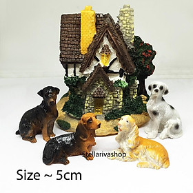 Mô hình - Chó kiểng mẫu làm tiểu cảnh nông thôn terrarium/ trang trí cây cảnh sen đá quà tặng trang trí