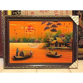 Mua Tranh sơn mài Đồng Quê kèm khung