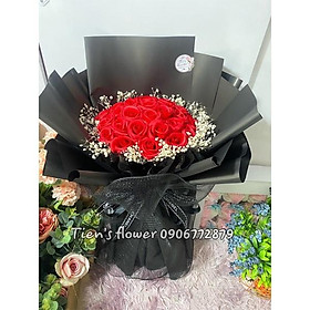 Mua Bó hoa sáp thơm kèm baby bloom trắng cao cấp