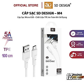 Mua Cáp sạc Micro Usb M4 SD DESIGN Sạc ổn định  chất liệu cao cấp  dây dài 1M  bảo hành 1 đổi 1