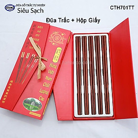 Đũa gỗ Trắc Việt Nam vân đẹp (Hộp 10 đôi rất đẹp) gỗ Trắc tự nhiên ️ đơn > 50k️ HAHANCO