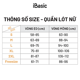 Quần lót nữ lưng cao không đường may iBasic V189