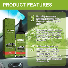 Oil Film Remover  Cleaning Degreaser Rainproof Water Spot Remover for  Household  Windows 100ml