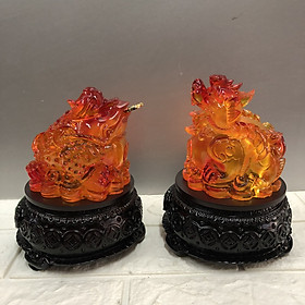 Mua ĐÔI Cóc (Thiềm thừ) Và Tỳ Hưu Đế gỗ xoay 360 độ TP1008