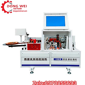 Mua Máy dán cạnh gỗ 5 chức năng DW-1800. Cấu hình lớn  tự động cắt chỉ đầu cuối  cạo cạnh bo cạnh trên dưới  đánh bóng  tự động đẩy phôi cho sản phẩm hoàn thiện giá trị cao