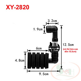 Lọc bio đơn mini Xinyou XY 2820, 2830 lọc sủi vi sinh bể cá tép nhỏ