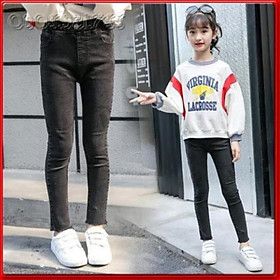 QJ26Size 110-160 (15-40kg)Quần jean skiny bé gáiThời trang trẻ Em hàng quảng châu - QUẦN JEAN ỐNG LOE