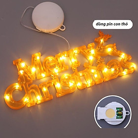 Đèn LED chữ MERRY CHRISTMAS trang trí NOEL, GIÁNG SINH dùng PIN tiện lợi