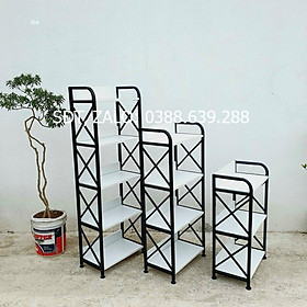 Kệ đa năng rộng 60cm, khung sắt mặt gỗ để được nhiều đồ