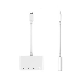 Fun 4-in-1 SD/TF Card Reader USB 2.0 Female OTG Adapter Cable Compatible Trail Game Camera SD Card Reader