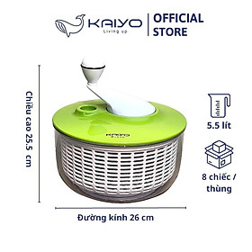 Rổ quay rau li tâm Kaiyo KPSG 5.5L màu xanh