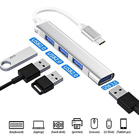 Hub 4 Cổng USB Type C 3.0 5Gbps Tốc Độ Cao Cho Máy Tính