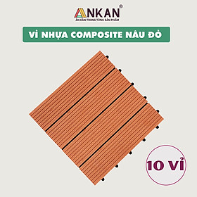Mua Vỉ Nhựa Lót Sàn Nhà Tắm Sân Thượng Sân Vườn 4 Nan Màu Nâu Đỏ  Dùng Để Lót Ban Công  Chống Trơn Trượt  Lắp Đặt Dễ Dàng  Hàng Chính Hãng ANKAN