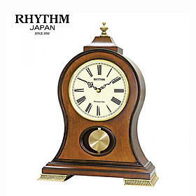 Mua Đồng hồ để bàn Nhật Bản Rhythm CRJ721NR06 - Kt 28.6 x 40.3 x 13.1cm  2.26kg Vỏ gỗ  dùng PIN.