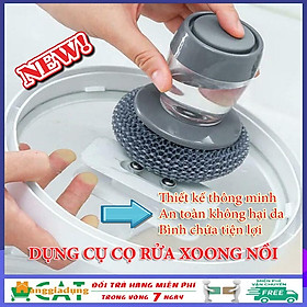 Dụng Cụ Cọ Rửa Đa Năng, Cọ Xoong Nồi, Cọ Bếp, Cọ Rửa Bát Đĩa Có Bình Đựng Dầu Tiện Dụng